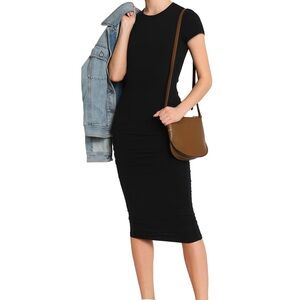 Standard James Perse ruched midi Dress French Navy size 1